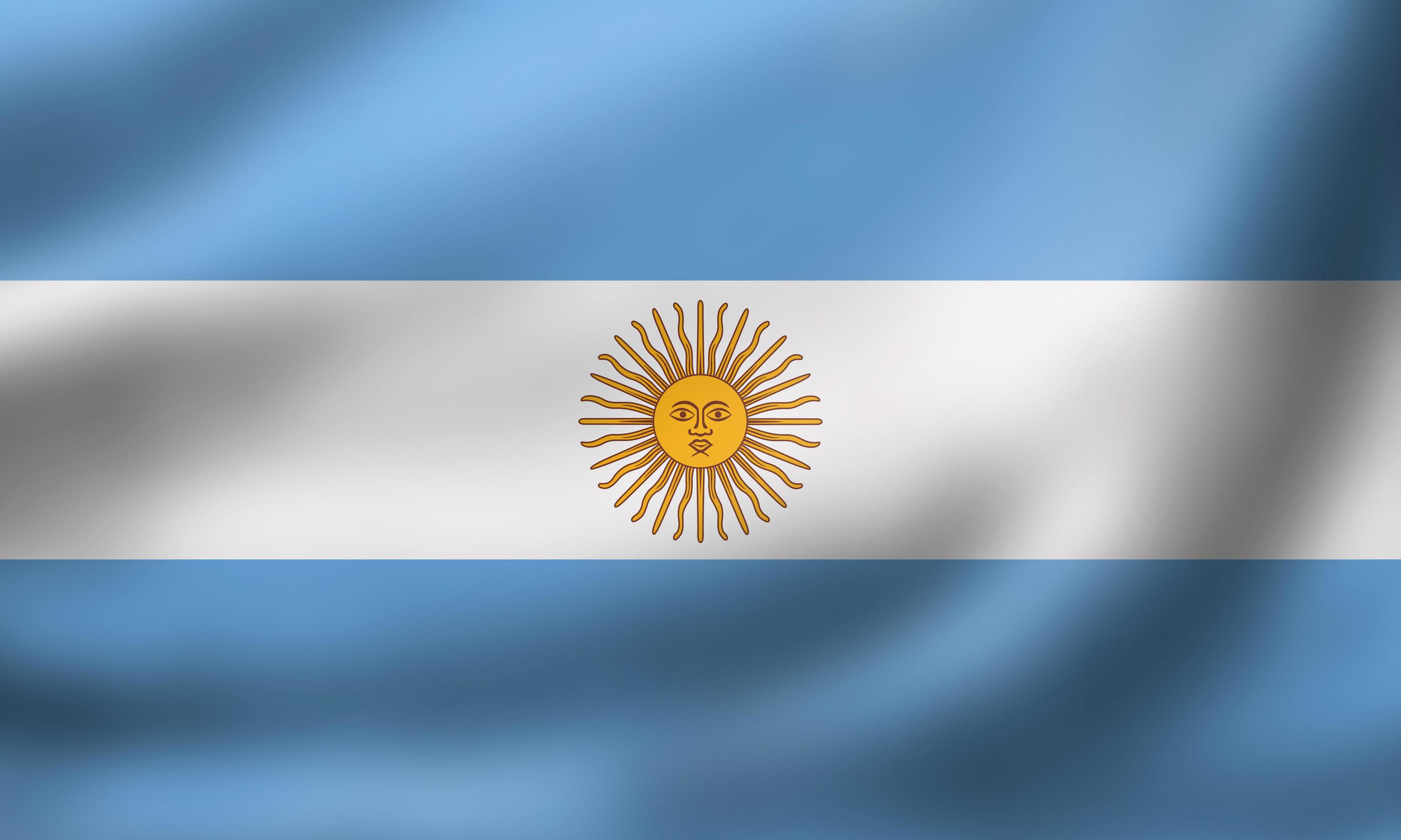 drapeau national argentin. Image de haute qualité du drapeau agitant le  rendu 3d. couleurs, tailles et formes originales. 6329127 Photo de stock  chez Vecteezy