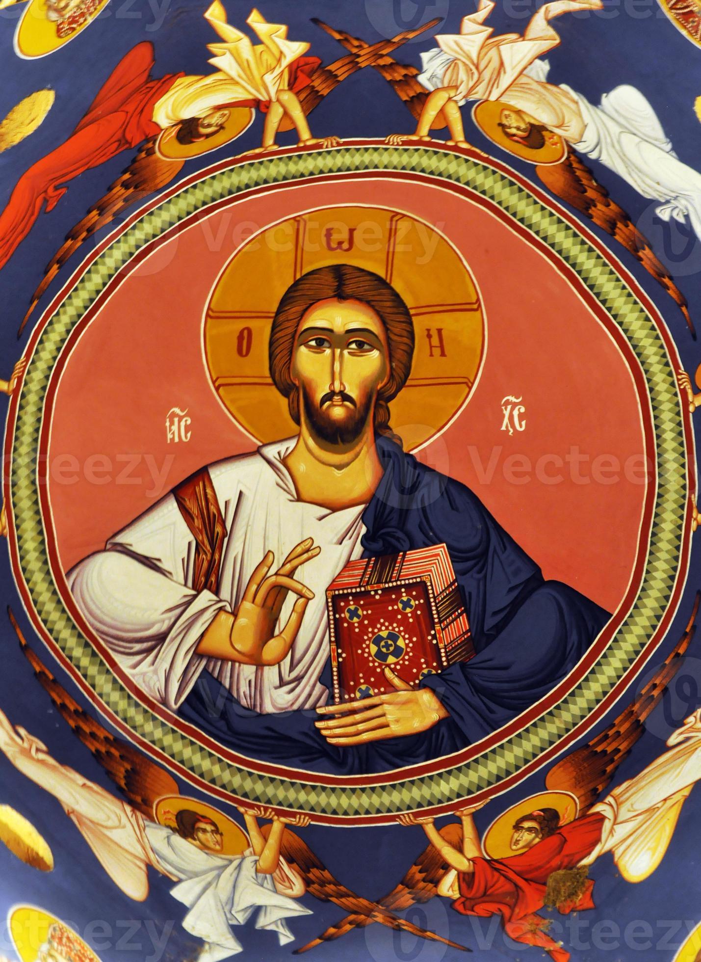 fresque de jésus christ sur le dôme photo