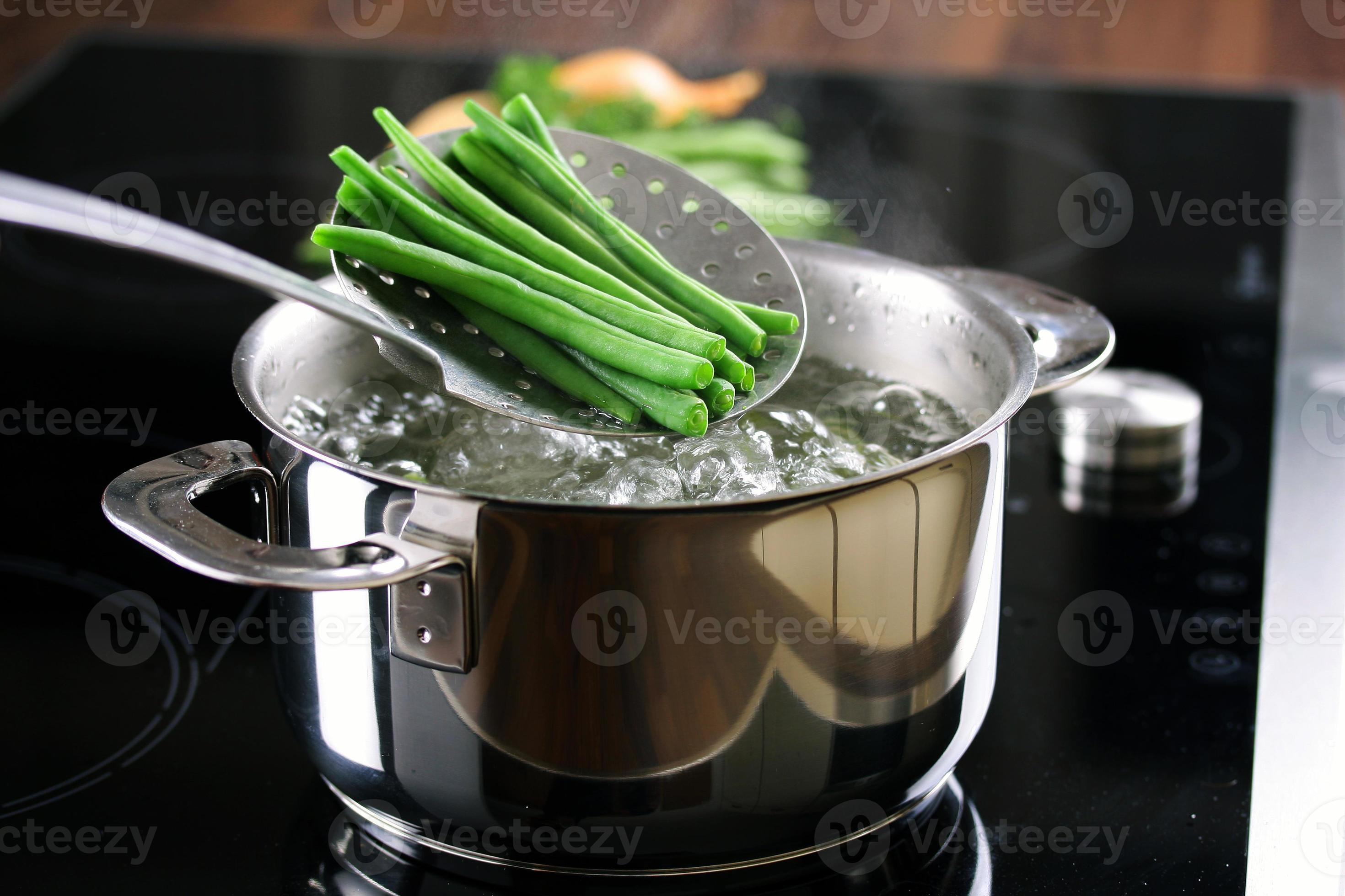 cuisson des haricots verts photo
