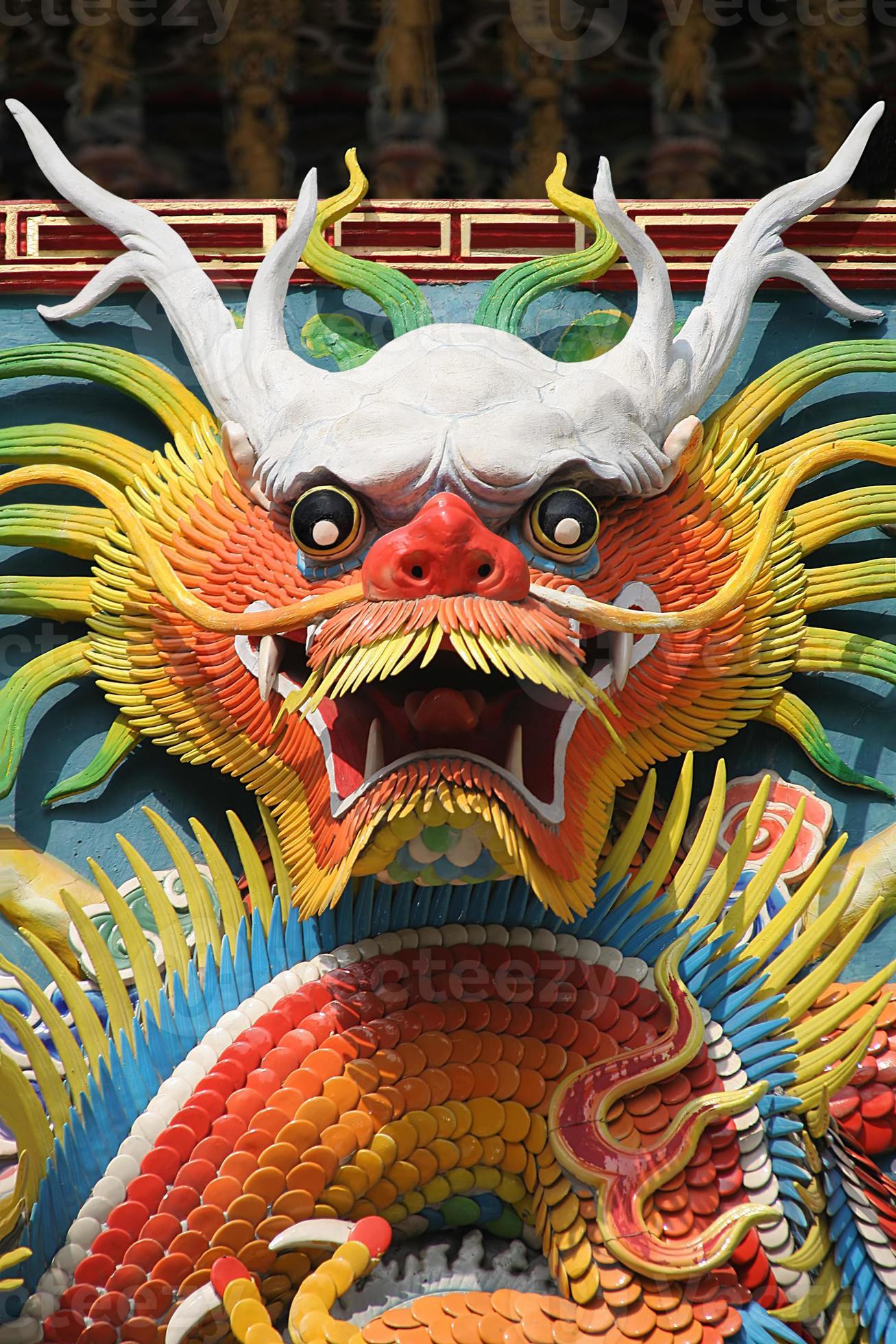 dragon du temple asiatique photo