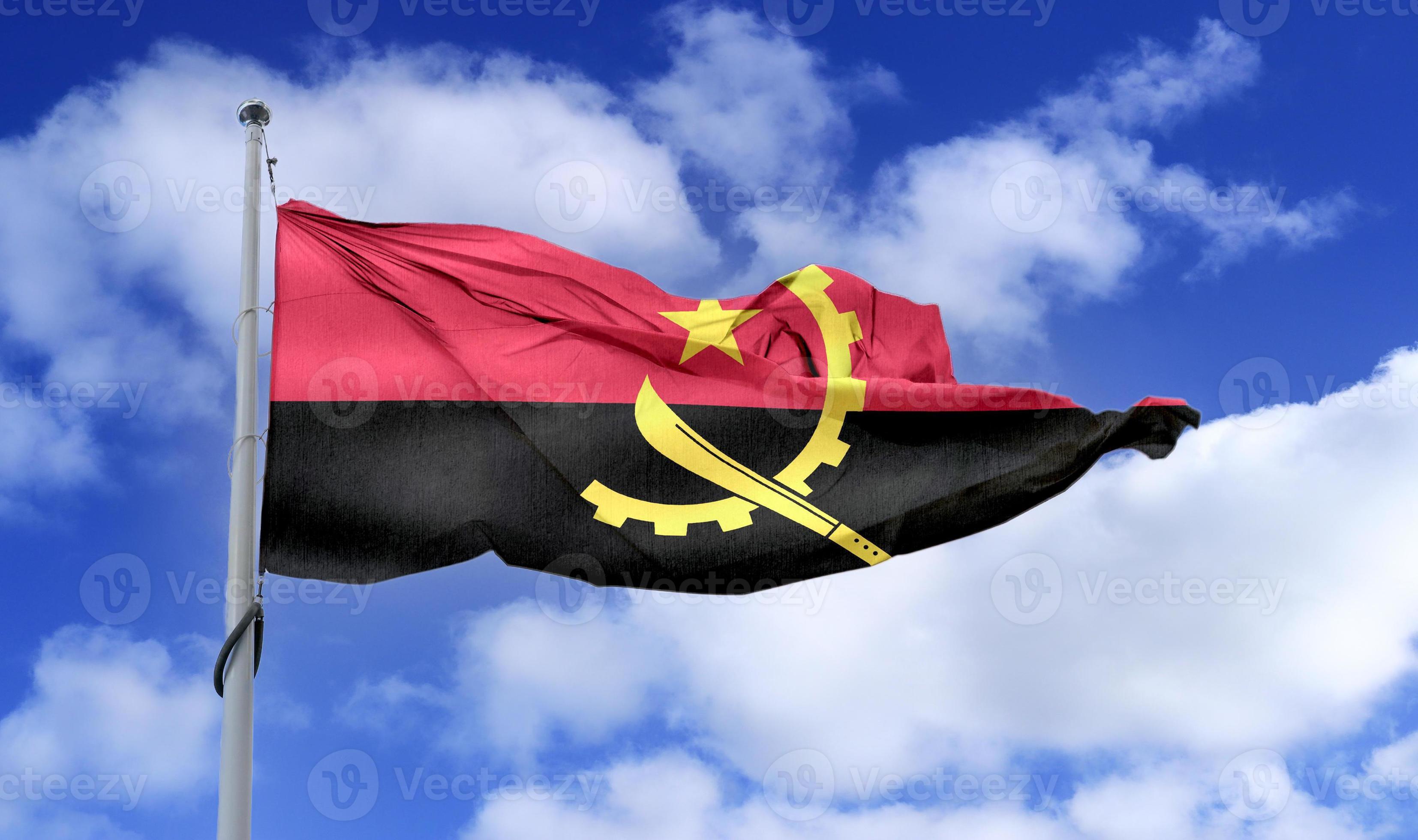 drapeau angola - drapeau en tissu ondulant réaliste 9400468 Photo de stock  chez Vecteezy