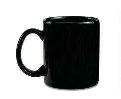 tasse de café noir isolé sur fond blanc, inclure un tracé de détourage photo