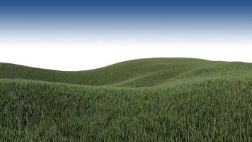 une image de rendu 3d d'un paysage naturel de colline herbeuse photo