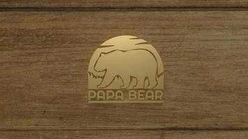 le papa ours pour la fête des pères concept de vacances rendu 3d photo