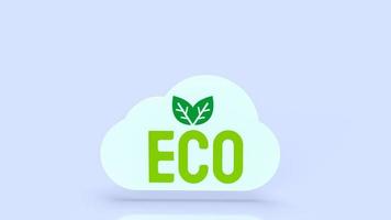 le cloud eco pour le rendu 3d du concept d'écologie photo