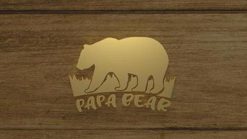 le papa ours pour la fête des pères concept de vacances rendu 3d photo