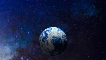 la terre dans l'espace pour le rendu 3d de concept d'affaires ou de sci photo