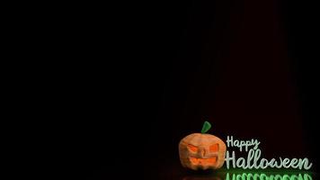 lanterne de citrouille pour le rendu 3d du concept d'halloween photo