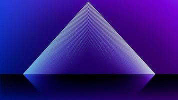abstrait bleu réfléchissant avec pyramide de formes légères. photo