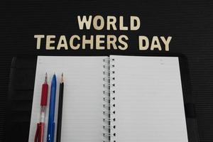 contexte de la journée mondiale des enseignants - 5 octobre concept de célébration de la journée mondiale des enseignants de l'unesco photo