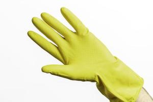 gants de nettoyage jaunes photo