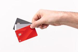 cartes de crédit en main photo