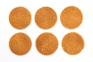 stroopwafel sur fond blanc photo