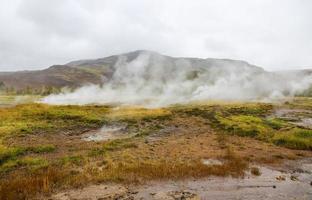vallée de haukadalur en islande photo