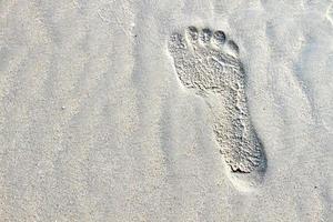 traces de pas dans le sable photo