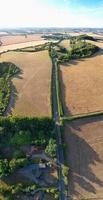 belle vue aérienne de la campagne britannique à sharpenhoe clappers angleterre photo