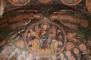 fresques dans l'église de la croix, cappadoce photo