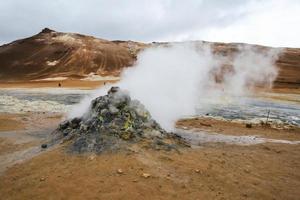 zone géothermique de namafjall en islande photo