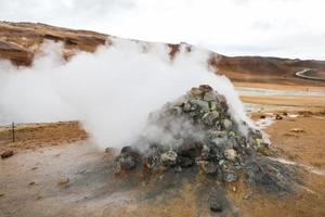 zone géothermique de namafjall en islande photo