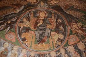 fresques dans l'église de la croix, cappadoce photo