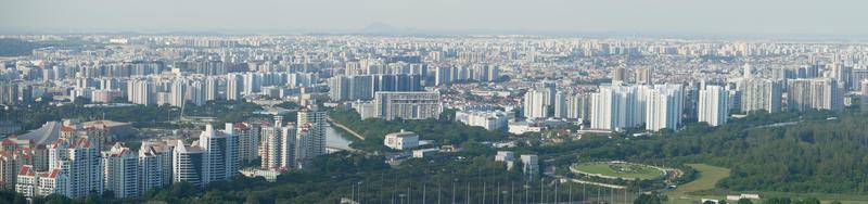 vue panoramique des bâtiments de la ville de singapour. photo