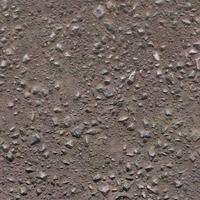 Sol de terre de boue réaliste 3d avec des roches de gravier image d'arrière-plan de texture rendue photo