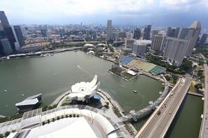 vue à vol d'oiseau de singapour photo