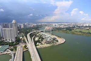 vue à vol d'oiseau de singapour photo