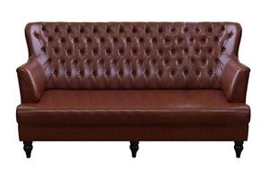 canapé en cuir de luxe marron. photo