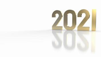 nombre d'or 2021 pour le rendu 3d du contenu du nouvel an. photo