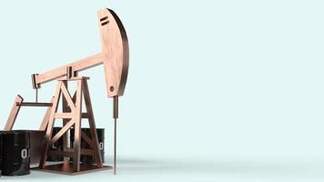 rendu 3d de la machine de forage pétrolier pour la teneur en pétrole. photo