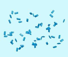 chewing-gum volant dans l'air isolé sur fond bleu clair illustration 3d photo