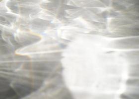 effet de superposition de texture abstraite de l'eau, effet de superposition de rayons d'ombre légère avec réflexion arc-en-ciel de la lumière de l'eau sur fond blanc, maquette et toile de fond photo