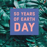 50 ans de concept de célébration du jour de la terre 2020 fond de plante verte, sauver la terre et respectueux de l'environnement photo