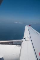 ciel bleu et nuages dans l'avion photo
