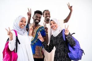 portrait d'un groupe d'étudiants africains photo