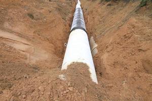 le long pipeline sur une campagne photo