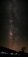 panorama voie lactée galaxy.longue exposition photographie.avec grain photo