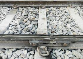 voies ferrées cassées aux joints inter-rails. photo
