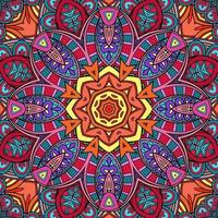 motif de fleurs de mandala coloré boho symétrique 347 photo