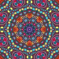 motif de fleurs de mandala coloré boho symétrique 216 photo