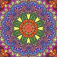 motif de fleurs de mandala coloré boho symétrique 333 photo