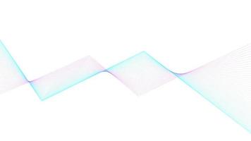 abstrait moderne de vague de ligne bleue et rose sur blanc photo
