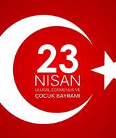 23 nisan cocuk baryrami. traduction turc 23 avril journée des enfants illustration