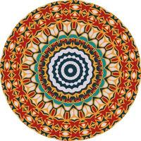 fond abstrait avec un motif de mandala coloré. forme de fleur inhabituelle. vecteur oriental, modèles de thérapie anti-stress. éléments de conception de tissage photo