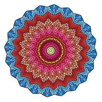 fond abstrait avec un motif de mandala coloré. forme de fleur inhabituelle. photo