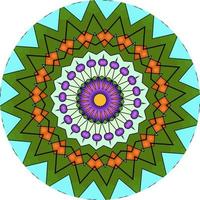 motif de fleurs ethniques de style mandala lumineux. forme de fleur inhabituelle photo