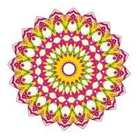 forme de fleur inhabituelle de conception de mandala coloré ornemental de luxe. photo