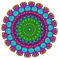 mandala de paillettes colorées avec des formes florales photo