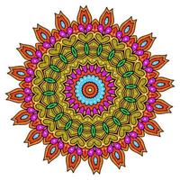 mandala coloré avec des formes florales. mandala de paillettes photo